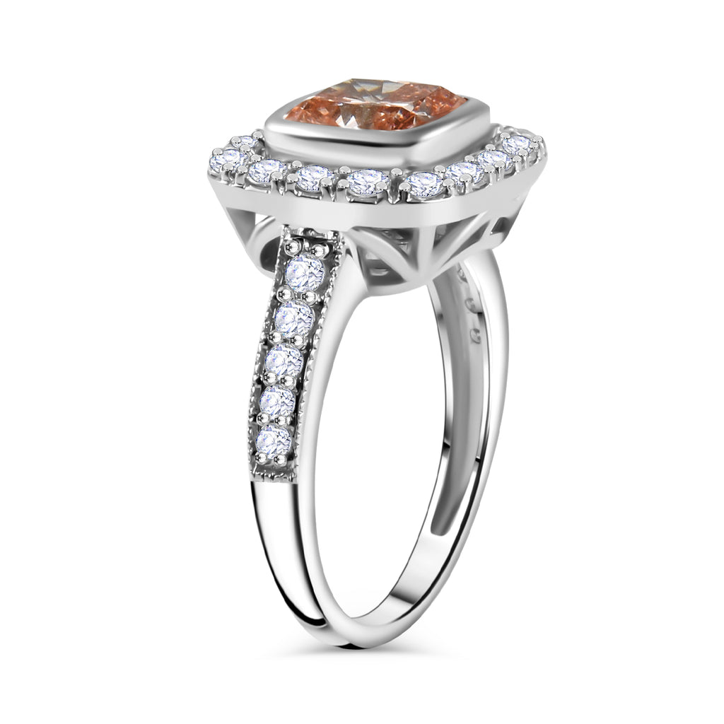 Luxuriant Diamond - 14K White & Rose Gold (VS-SI/GH) Lab Grown Pink & White Diamond Ring 2.77 Ct._7998714_2