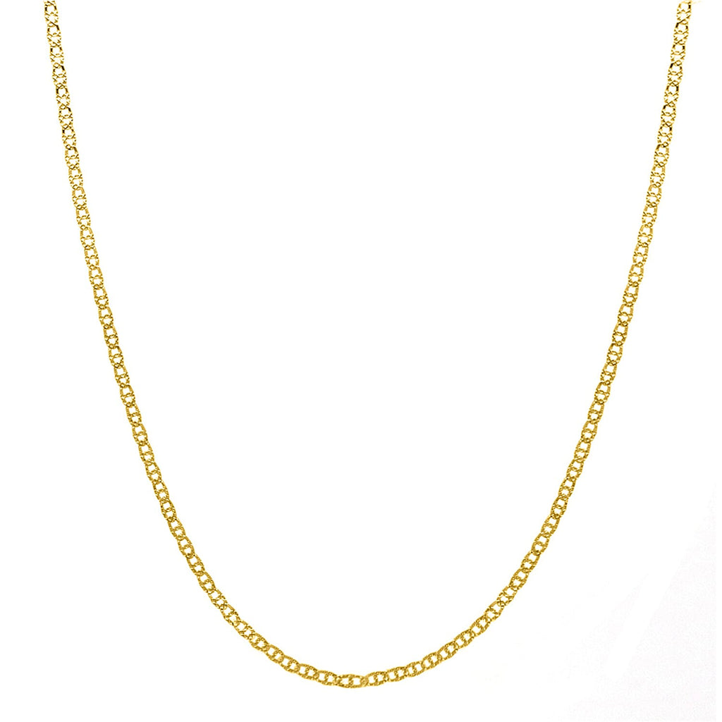 Gold Overlay Sterling Silver Chain (Size - 24) With Lobster Clasp