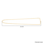 Gold Overlay Sterling Silver Chain (Size - 24) With Lobster Clasp
