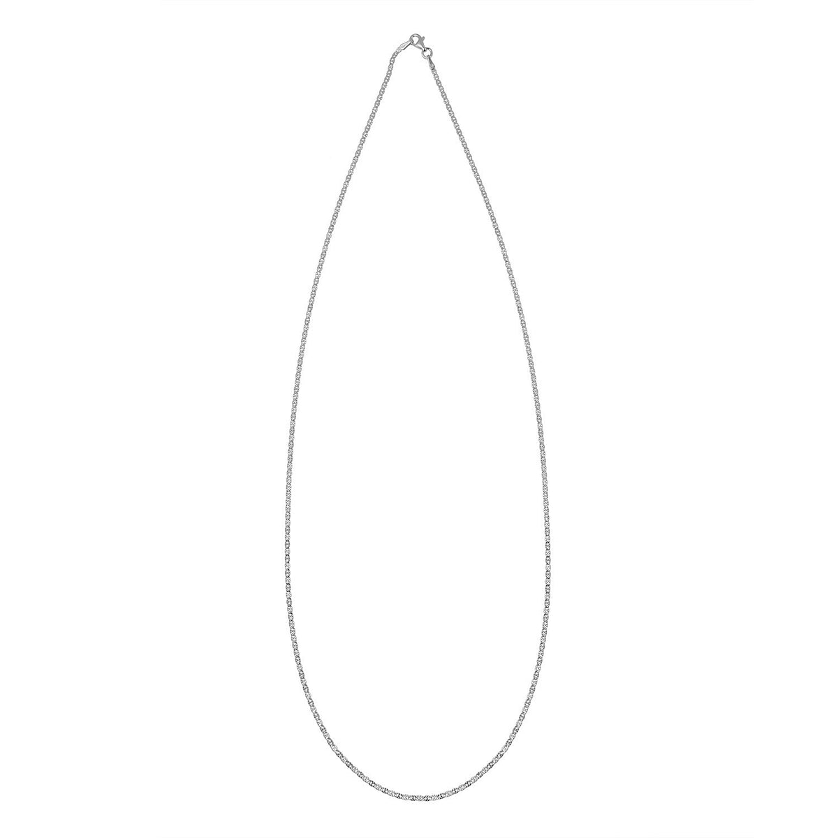 Mariner Link Chain With Lobster Clasp in Rhodium Overlay Sterling Silver 24 Inch 7998895 0