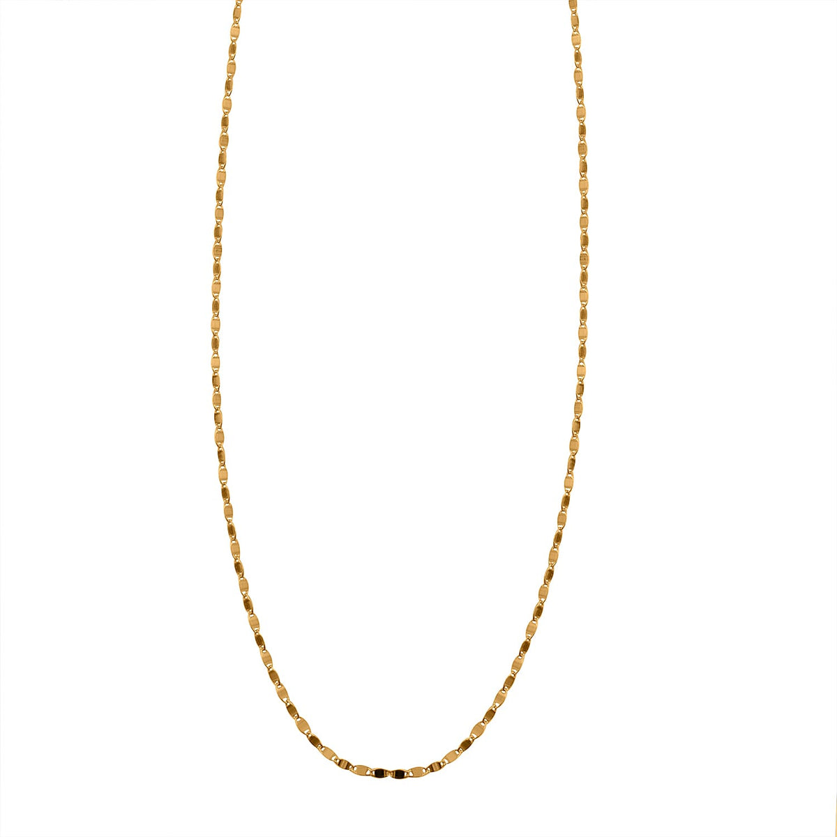 Gold Overlay Sterling Silver Chain (Size - 24) With Lobster Clasp, Gold Wt. 3.00 Gms 7998902 0