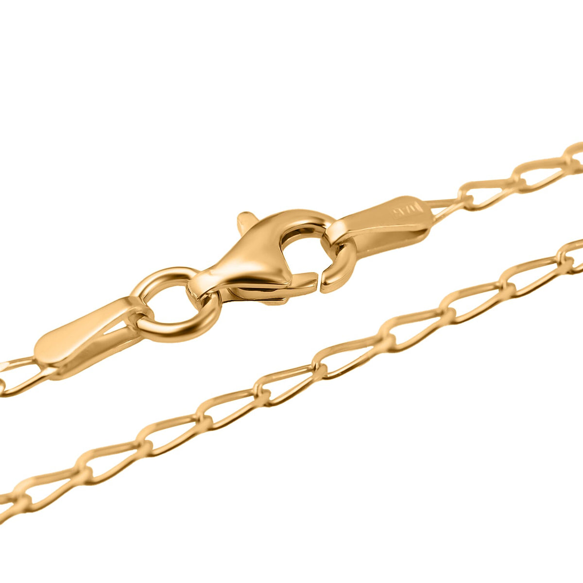 Yellow Gold Plated Sterling Silver Chain (Size - 24) With Lobster Clasp 7998910 1