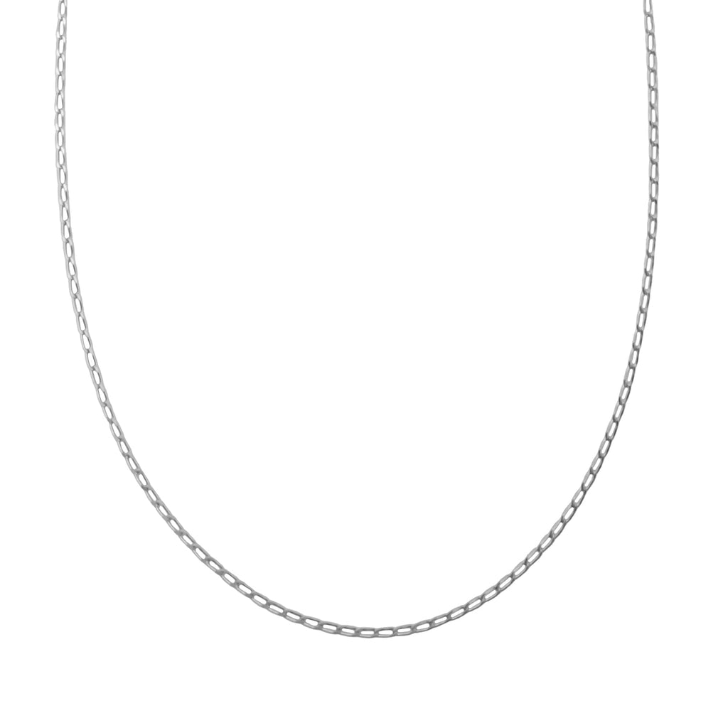 Hatton Garden Closeout - Rhodium Overlay Sterling Silver Chevron Necklace (Size - 24) With Lobster Clasp