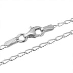 Hatton Garden Closeout - Rhodium Overlay Sterling Silver Chevron Necklace (Size - 24) With Lobster Clasp