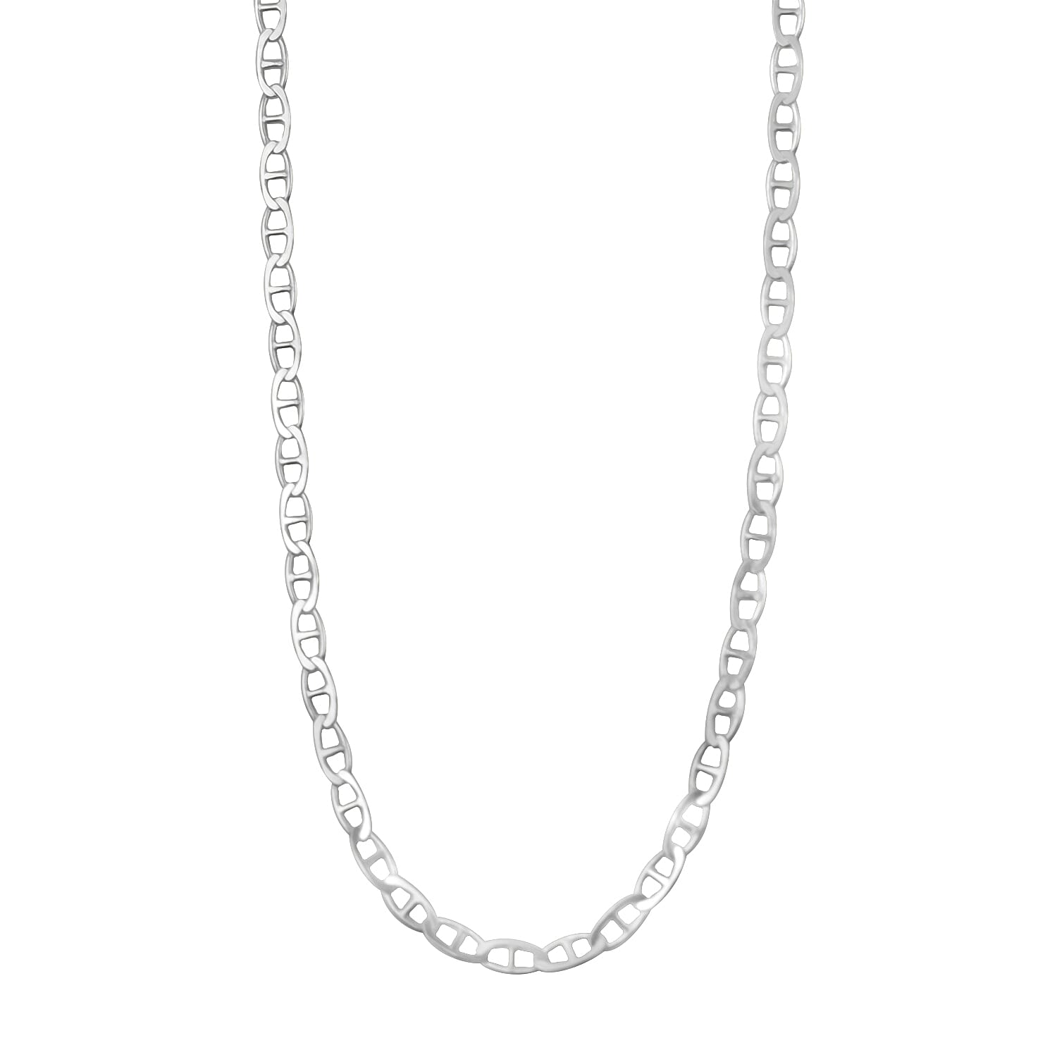 Rhodium Overlay Sterling Silver Chain (Size - 24) With Lobster Clasp 7998959 0
