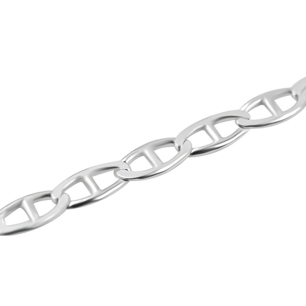 Rhodium Overlay Sterling Silver Chain (Size - 24) With Lobster Clasp