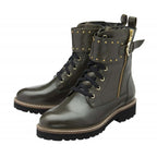 Lotus Leather Foster Ankle Boots (Size 3) - Khaki_7999105