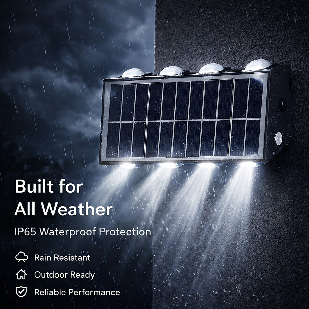 8-LED Outdoor Solar Light - IP65 Waterproof with Warm White &amp; Neutral Light - Courtyard &amp; Roadside Use 8093910 4