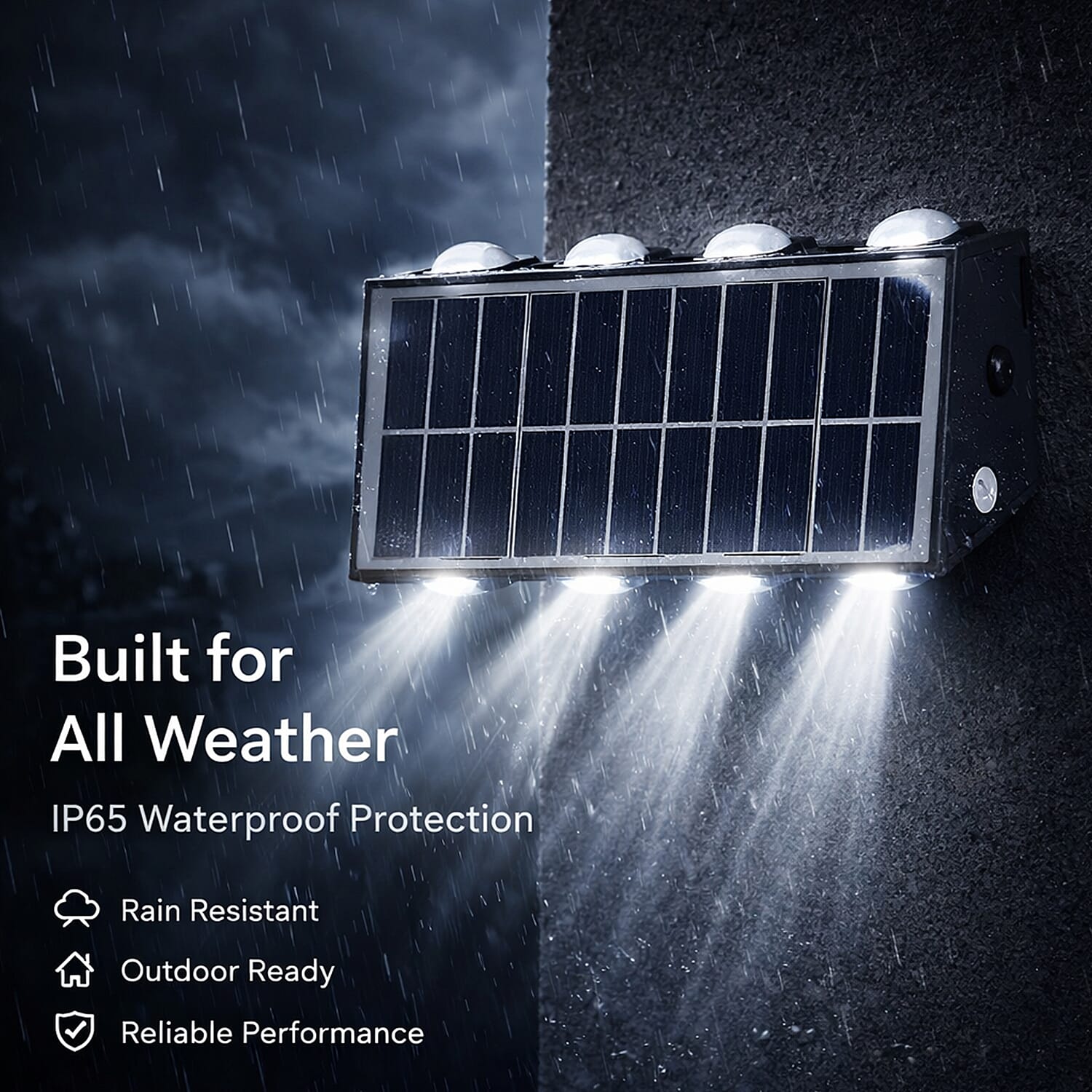 8-LED Outdoor Solar Light - IP65 Waterproof with Warm White &amp; Neutral Light - Courtyard &amp; Roadside Use 8093910 4