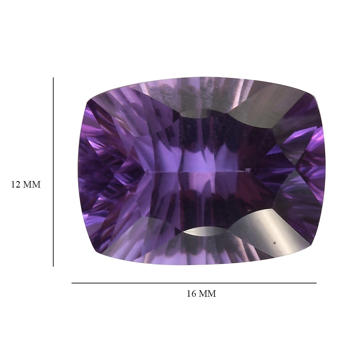 8.30 Ct. Loose Mashamba Amethyst AA Grade CUSHION 16x12 mm 6268077 4