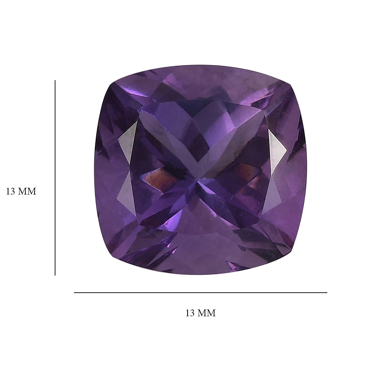 8.90 Ct. Loose Mashamba Amethyst AA Grade CUSHION 13x13 mm 6268076 4