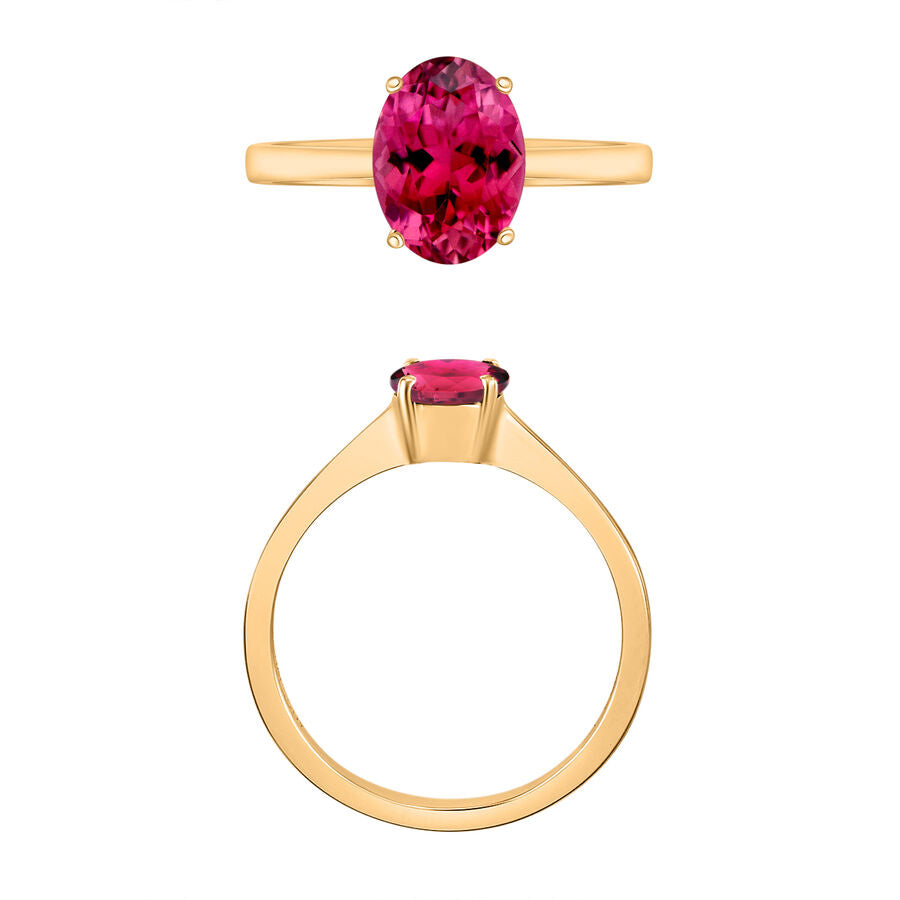 14K Yellow Gold   Rubellite  Solitaire Ring 1.30 ct,  Gold Wt. 4 Gms  1.300  Ct. 8000724 3