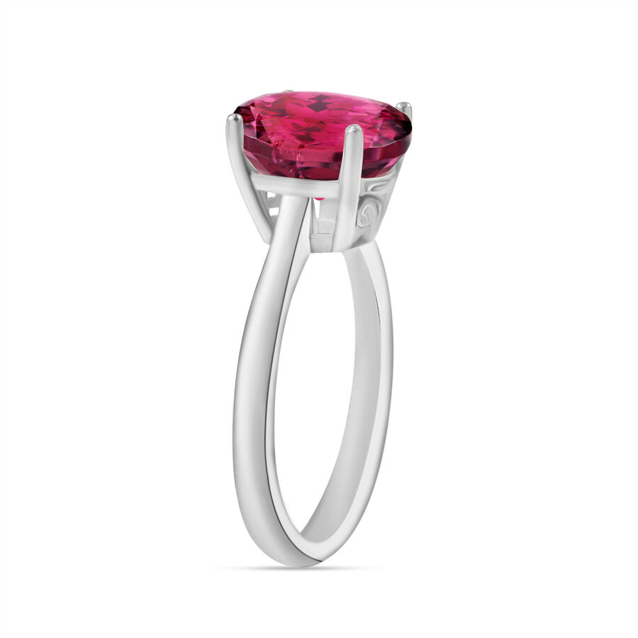 14K W Gold   Rubellite  Solitaire Ring 2.53 ct,  Gold Wt. 4 Gms  2.530  Ct. 8000877 2