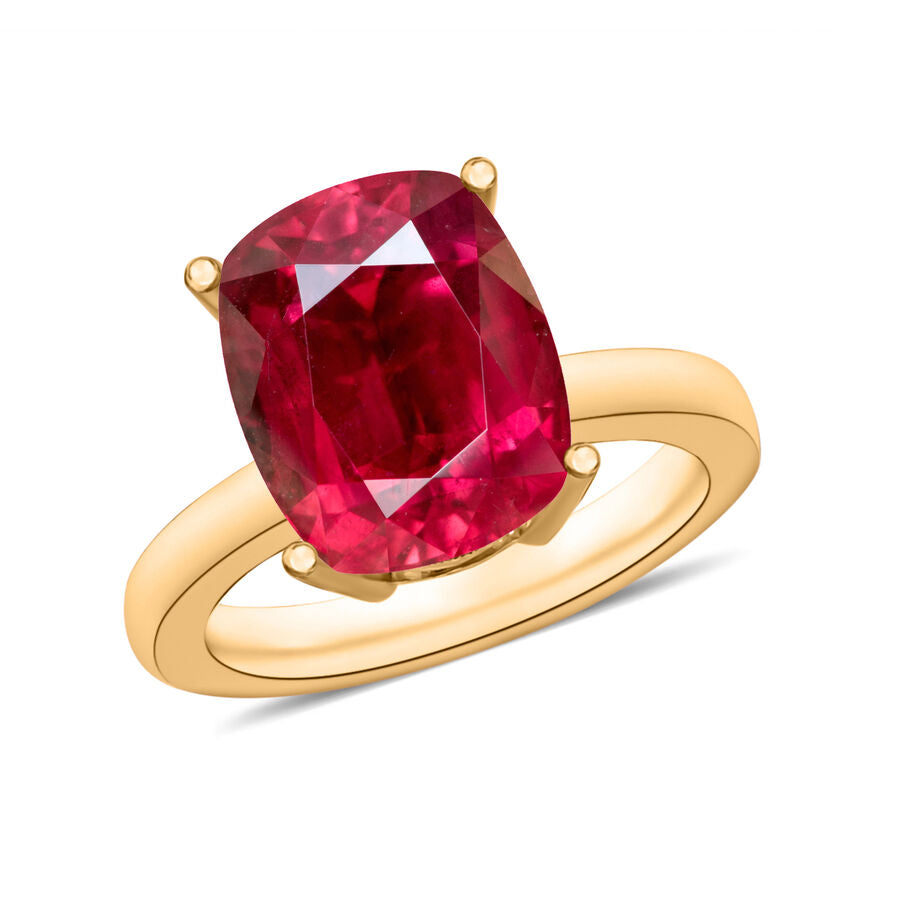 Rubellite  Solitaire Ring in Vermeil YG Sterling Silver 3.20 ct  3.200  Ct. 8001302 0