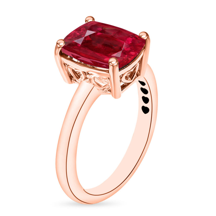 14K Rose Gold  AAA   Rubellite  Solitaire Ring 3.20 ct,  Gold Wt. 4 Gms  3.200  Ct. 8001370 2