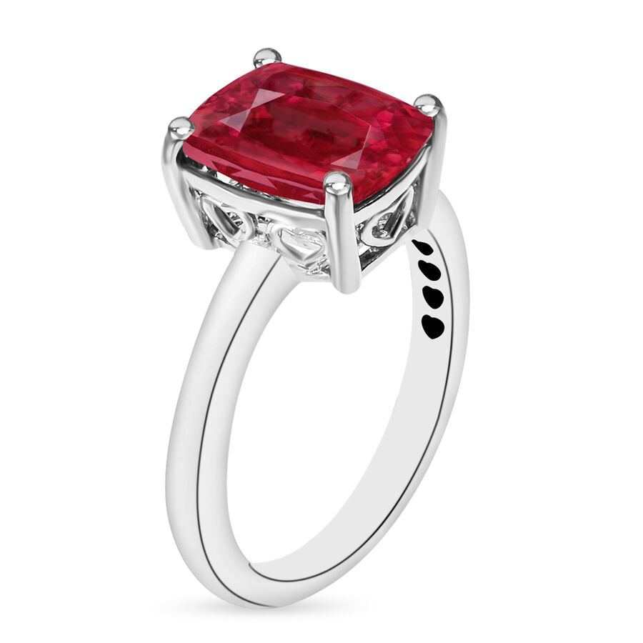 950 Platinum  AAAA  Rubellite  Solitaire Ring 3.20 ct,  Platinum Wt. 5.5 Gms  3.200  Ct. 8001438 2