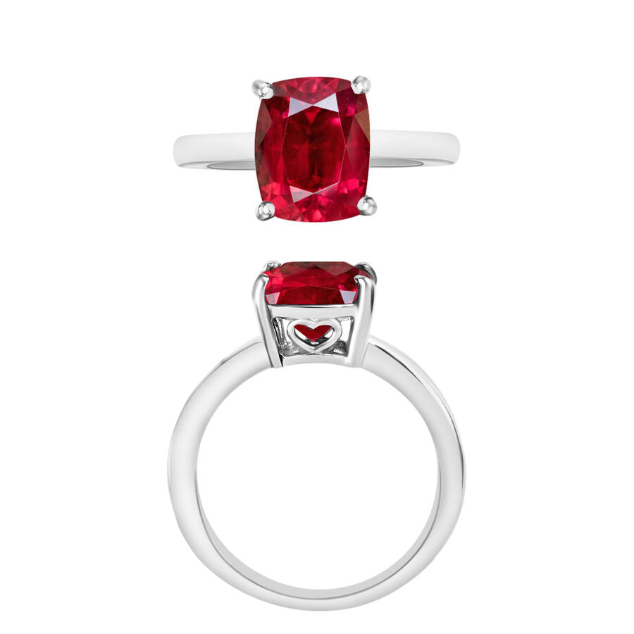 950 Platinum  AAAA  Rubellite  Solitaire Ring 3.20 ct,  Platinum Wt. 5.5 Gms  3.200  Ct. 8001438 3