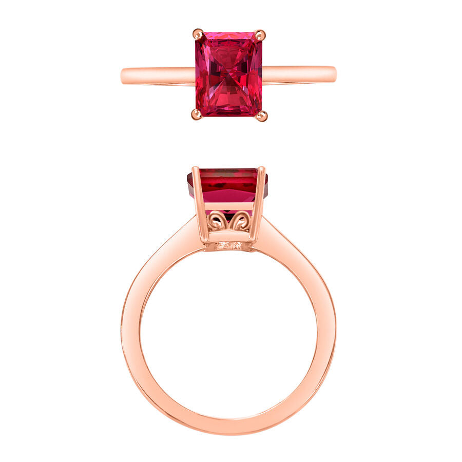 14K Rose Gold   Rubellite  Solitaire Ring 1.36 ct,  Gold Wt. 4 Gms  1.360  Ct. 8001540 3