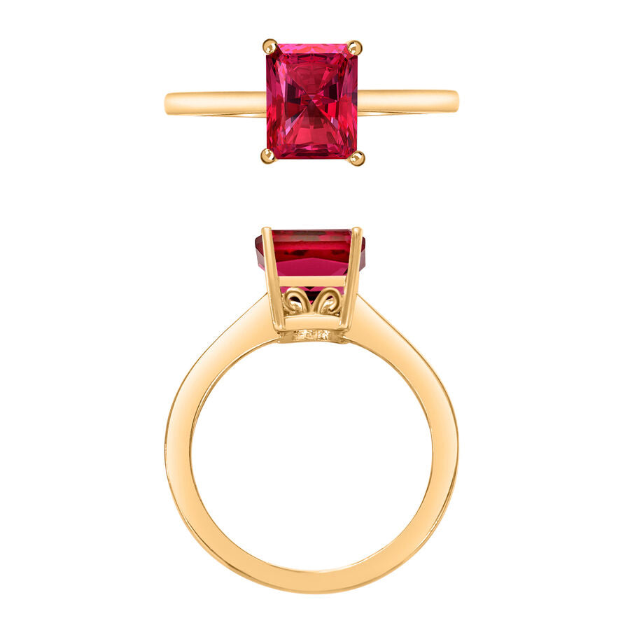 18K Yellow Gold   Rubellite  Solitaire Ring 1.36 ct,  Gold Wt. 5.5 Gms  1.360  Ct. 8001574 3