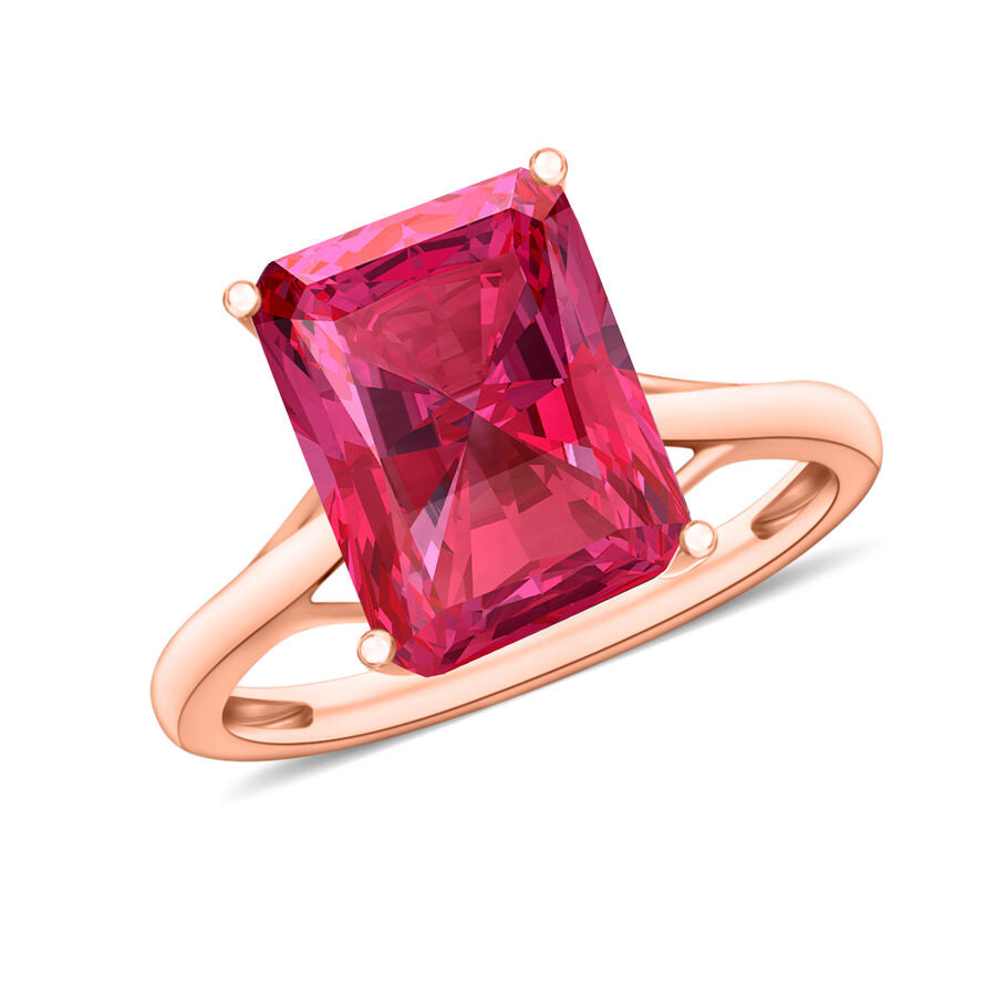 Rubellite  Solitaire Ring in Vermeil RG Sterling Silver 3.20 ct  3.200  Ct. 8001659 0