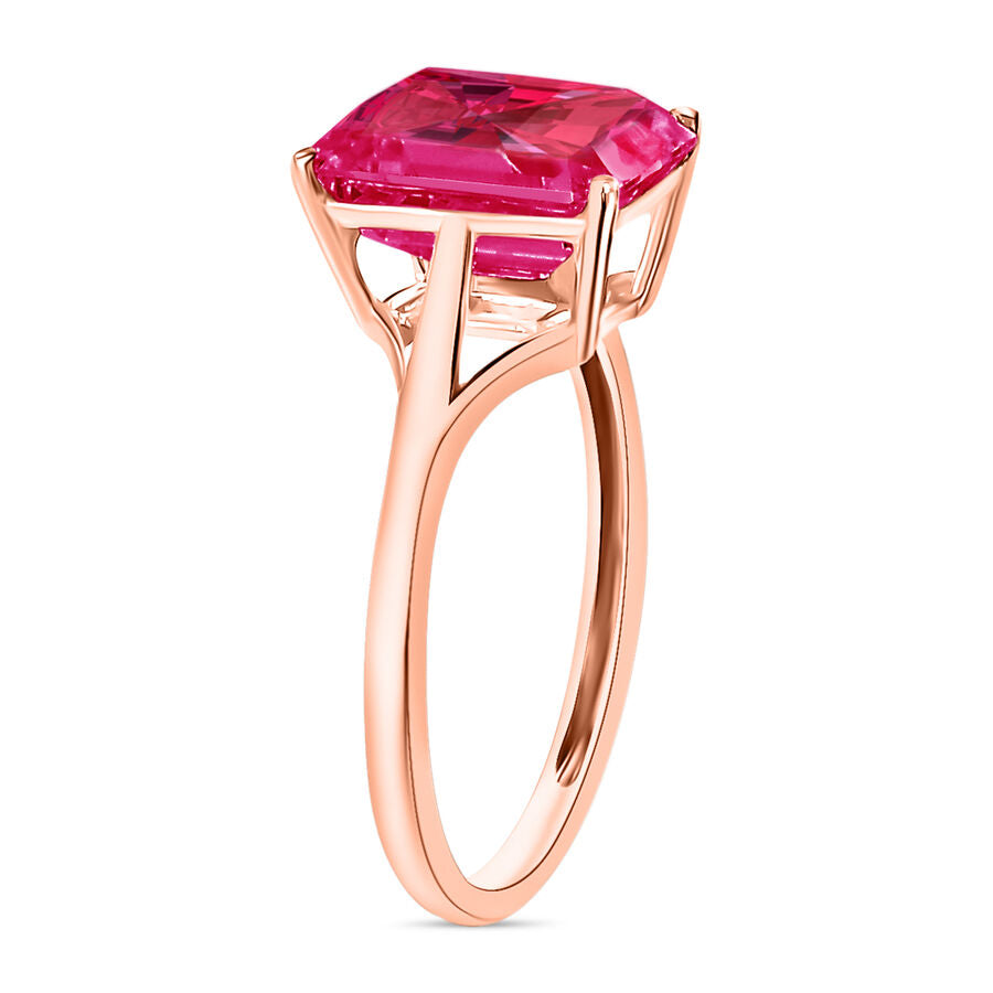 Rubellite  Solitaire Ring in Vermeil RG Sterling Silver 3.20 ct  3.200  Ct. 8001659 2