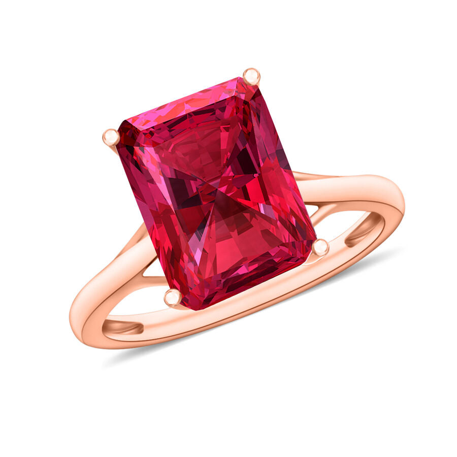 14K Rose Gold  AAA   Rubellite  Solitaire Ring 3.20 ct,  Gold Wt. 4 Gms  3.200  Ct. 8001710 0