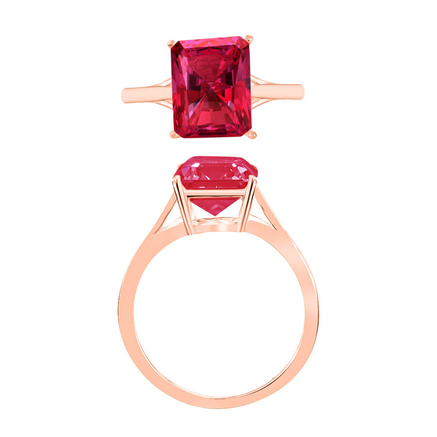 14K Rose Gold  AAA   Rubellite  Solitaire Ring 3.20 ct,  Gold Wt. 4 Gms  3.200  Ct. 8001710 3