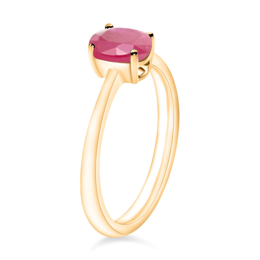 14K Yellow Gold  AA   Mozambique Ruby  Solitaire Ring 1.10 ct,  Gold Wt. 4 Gms  1.100  Ct. 8001863 2