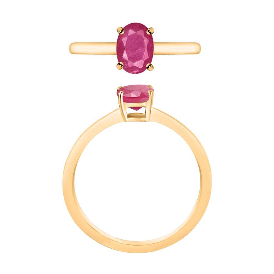14K Yellow Gold  AA   Mozambique Ruby  Solitaire Ring 1.10 ct,  Gold Wt. 4 Gms  1.100  Ct. 8001863 3