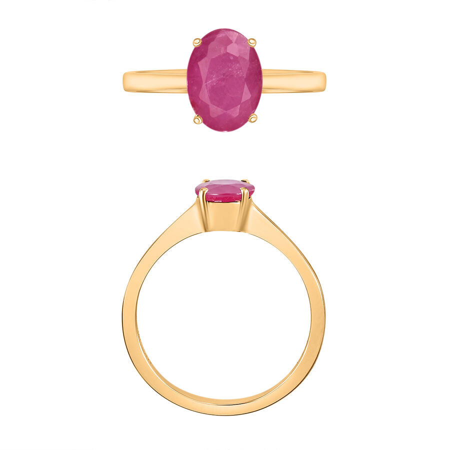 Mozambique Ruby  Solitaire Ring in Vermeil YG Sterling Silver 1.60 ct  1.600  Ct. 8001982 3