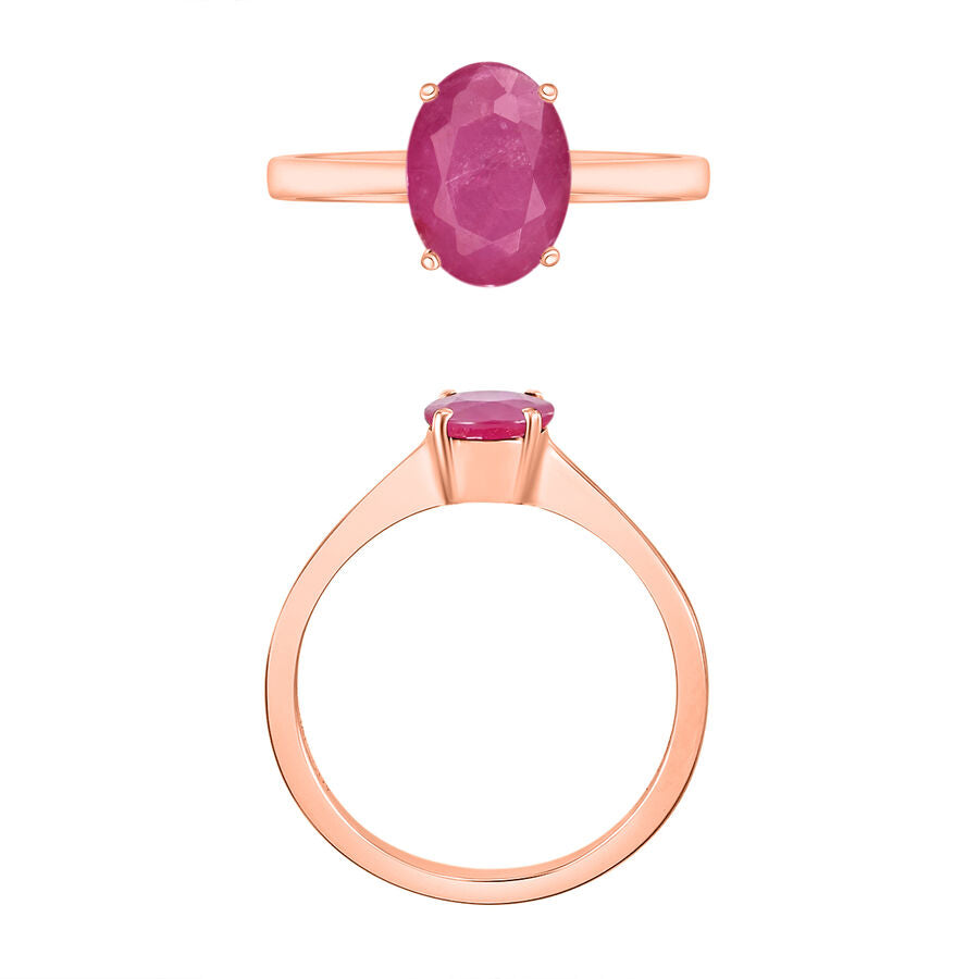 Mozambique Ruby  Solitaire Ring in Vermeil RG Sterling Silver 1.60 ct  1.600  Ct. 8001999 3