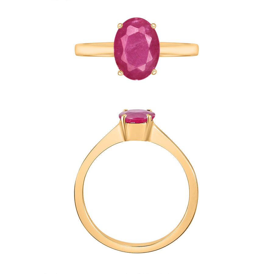 14K Yellow Gold   Mozambique Ruby  Solitaire Ring 1.60 ct,  Gold Wt. 4 Gms  1.600  Ct. 8002033 3