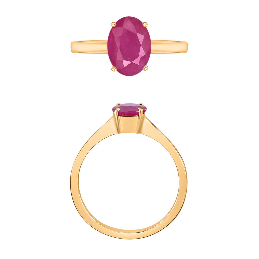 18K Yellow Gold   Mozambique Ruby  Solitaire Ring 1.60 ct,  Gold Wt. 5.5 Gms  1.600  Ct. 8002084 3