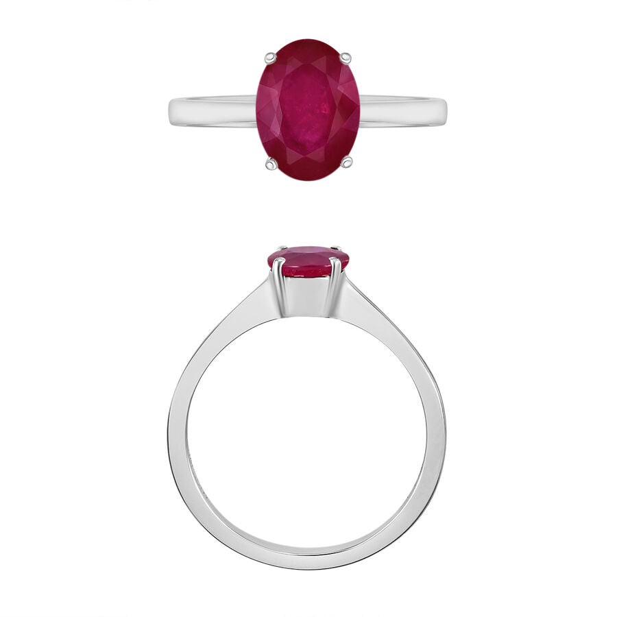 950 Platinum   Mozambique Ruby  Solitaire Ring 1.60 ct,  Platinum Wt. 5.5 Gms  1.600  Ct. 8002118 3