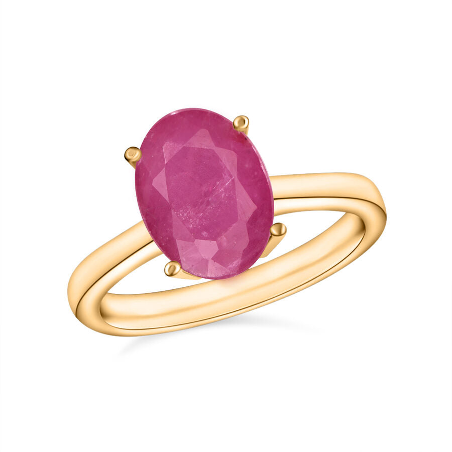 A  Mozambique Ruby  Solitaire Ring in Vermeil YG Sterling Silver 2.60 ct  2.600  Ct. 8002152 0