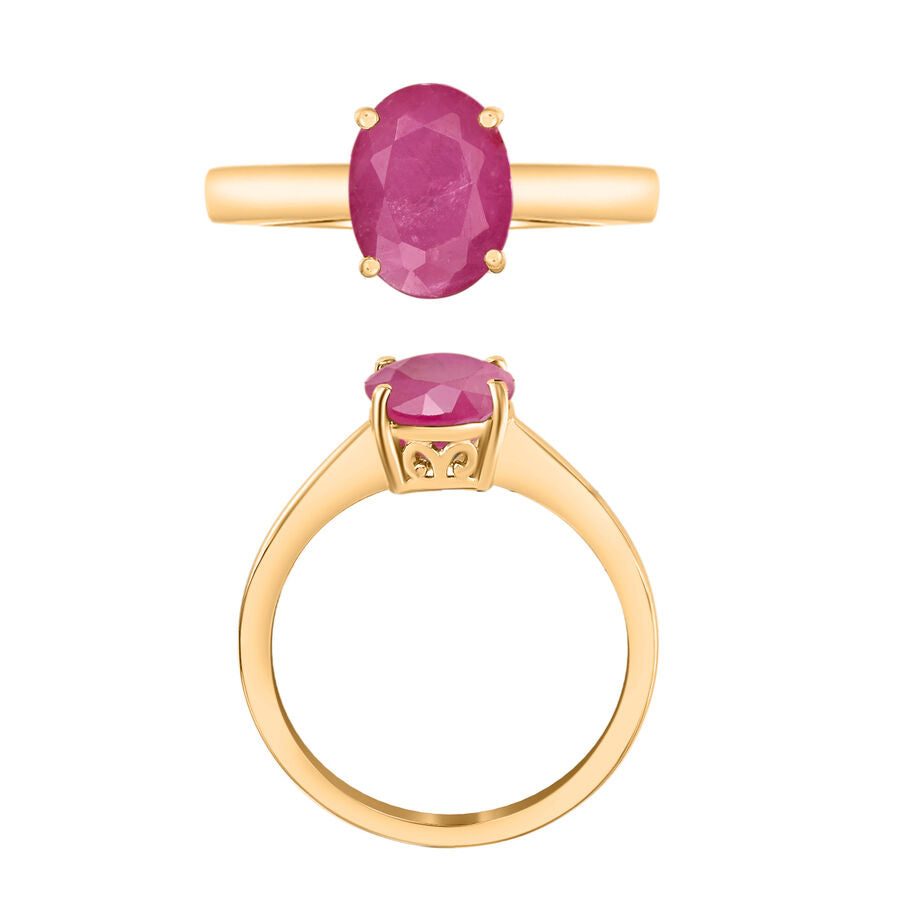 A  Mozambique Ruby  Solitaire Ring in Vermeil YG Sterling Silver 2.60 ct  2.600  Ct. 8002152 3