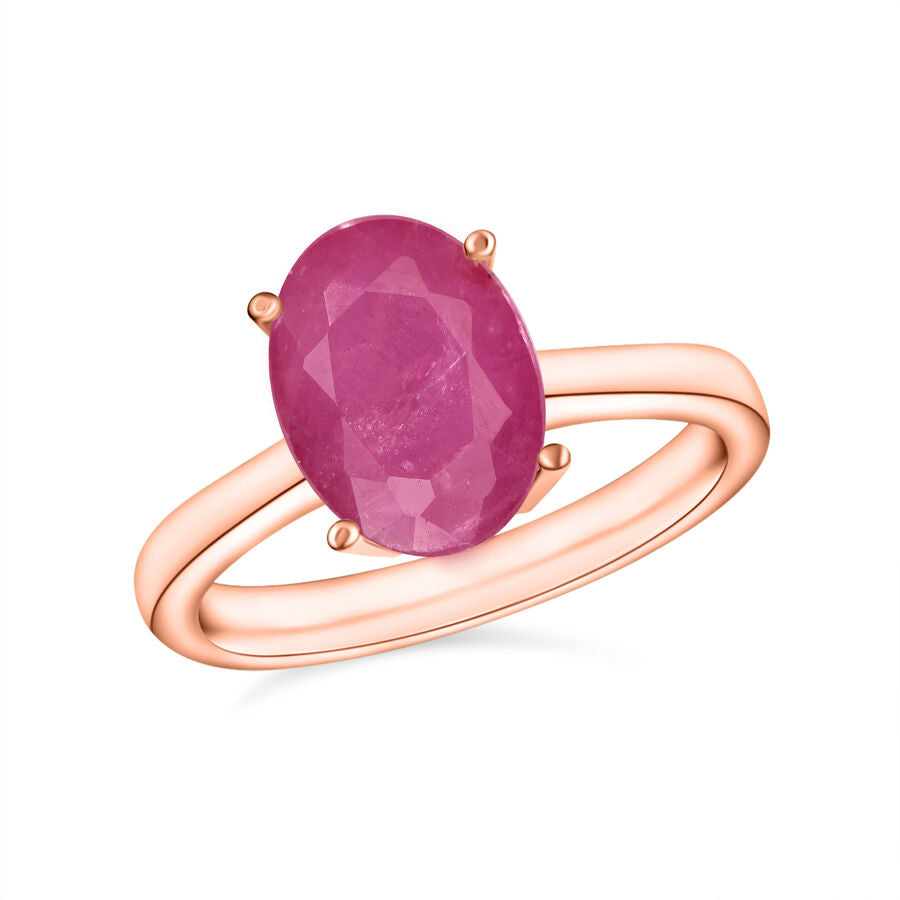 A  Mozambique Ruby  Solitaire Ring in Vermeil RG Sterling Silver 2.60 ct  2.600  Ct. 8002169 0