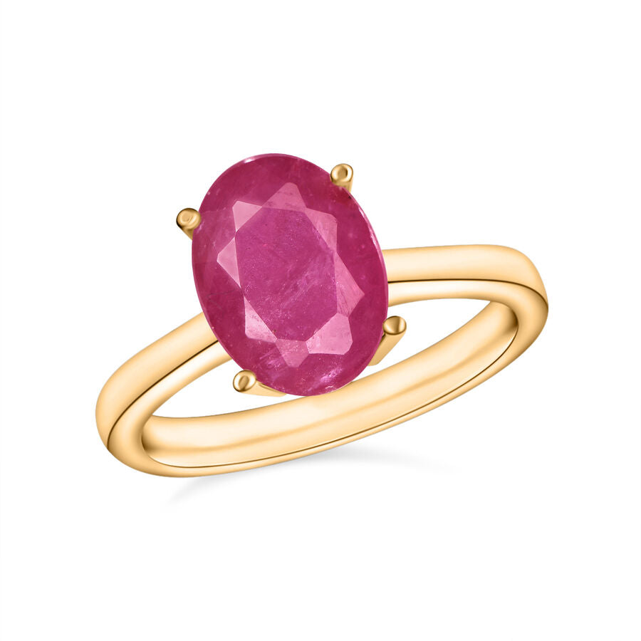 14K Yellow Gold  AA   Mozambique Ruby  Solitaire Ring 2.60 ct,  Gold Wt. 4 Gms  2.600  Ct. 8002203 0