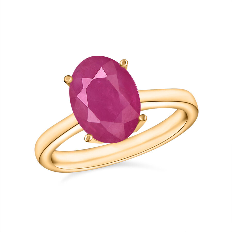18K Yellow Gold  AAA   Mozambique Ruby  Solitaire Ring 2.60 ct,  Gold Wt. 5.5 Gms  2.600  Ct. 8002254 0