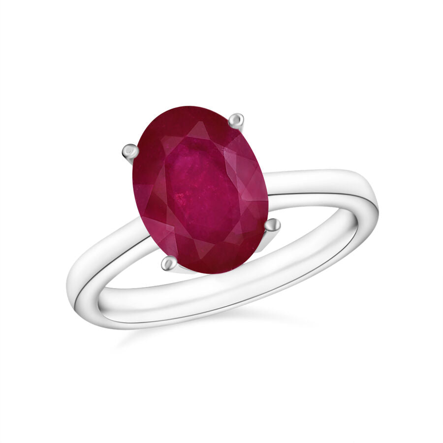 950 Platinum  AAAA  Mozambique Ruby  Solitaire Ring 2.60 ct,  Platinum Wt. 5.5 Gms  2.600  Ct. 8002288 0