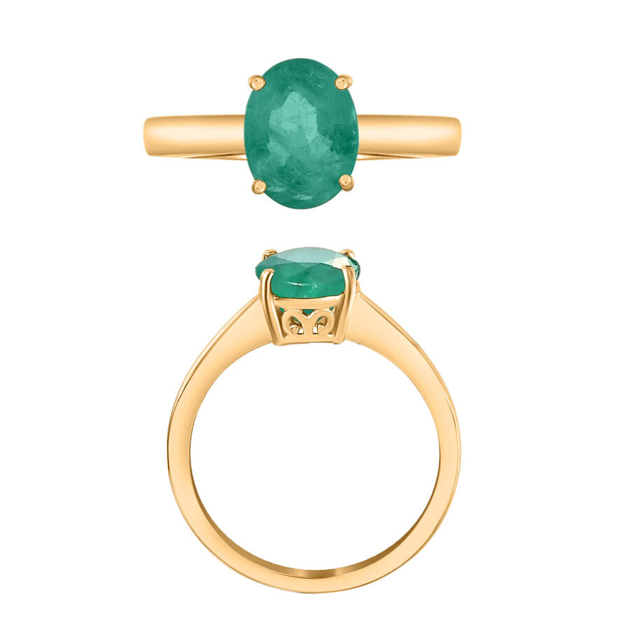 A  Zambian Emerald  Solitaire Ring in Vermeil YG Sterling Silver 1.80 ct  1.860  Ct. 8002662 3