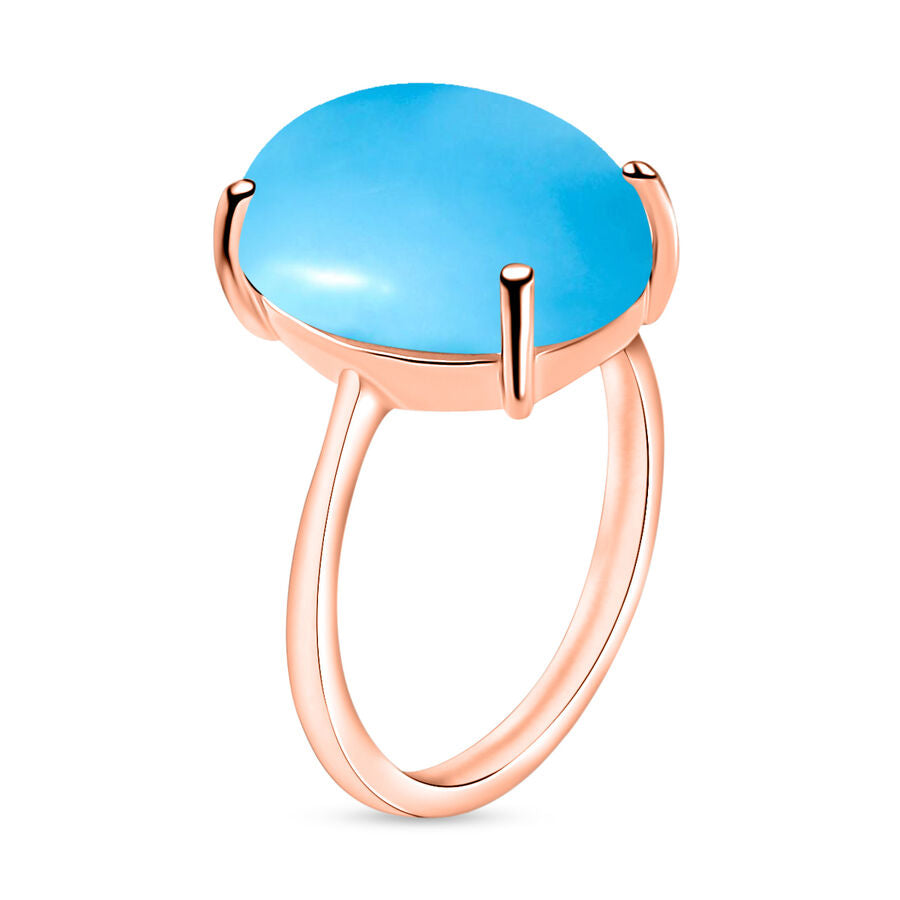 18K Rose Gold   Sleeping Beauty Turquoise  Solitaire Ring 7.00 ct,  Gold Wt. 4 Gms  7.000  Ct. 8004039 2