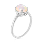 AA  Ethiopian Opal  Solitaire Ring in Platinum Overlay Sterling Silver 1.80 ct  1.800  Ct._8004073_2