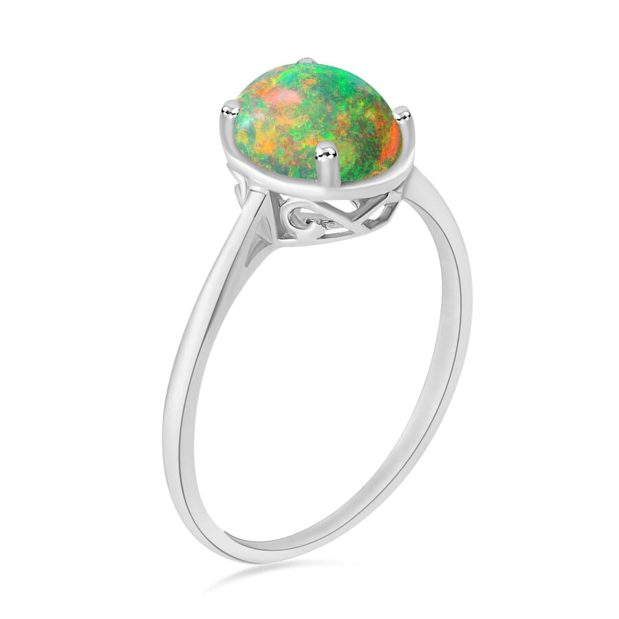 950 Platinum  AAAA  Ethiopian Opal  Solitaire Ring 1.80 ct,  Platinum Wt. 5.5 Gms  1.800  Ct. 8004226 2