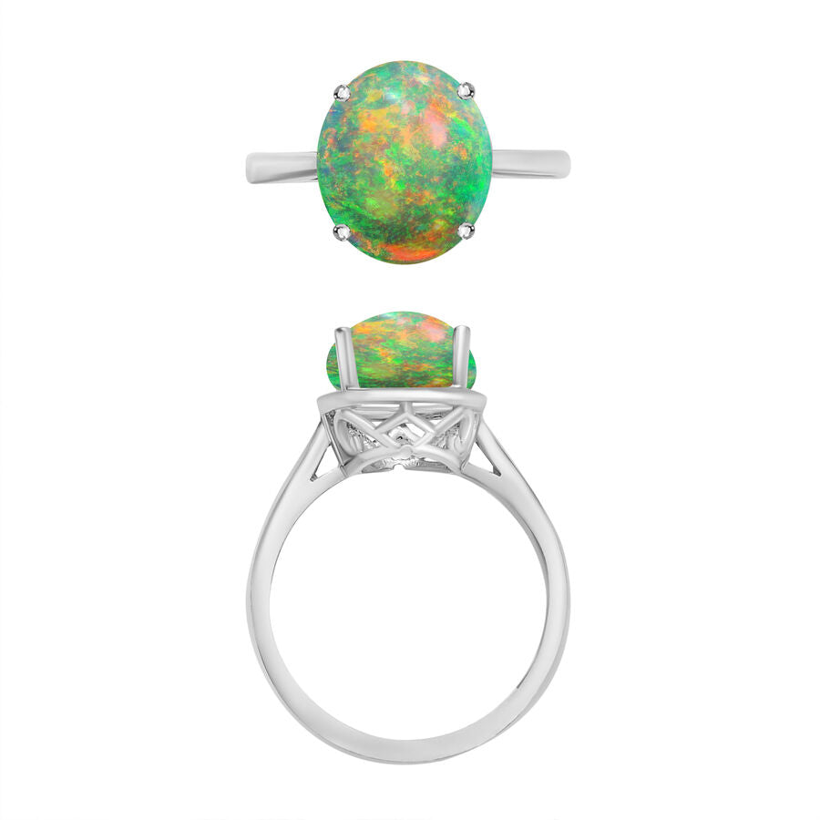 950 Platinum  AAAA  Ethiopian Opal  Solitaire Ring 1.80 ct,  Platinum Wt. 5.5 Gms  1.800  Ct. 8004226 3