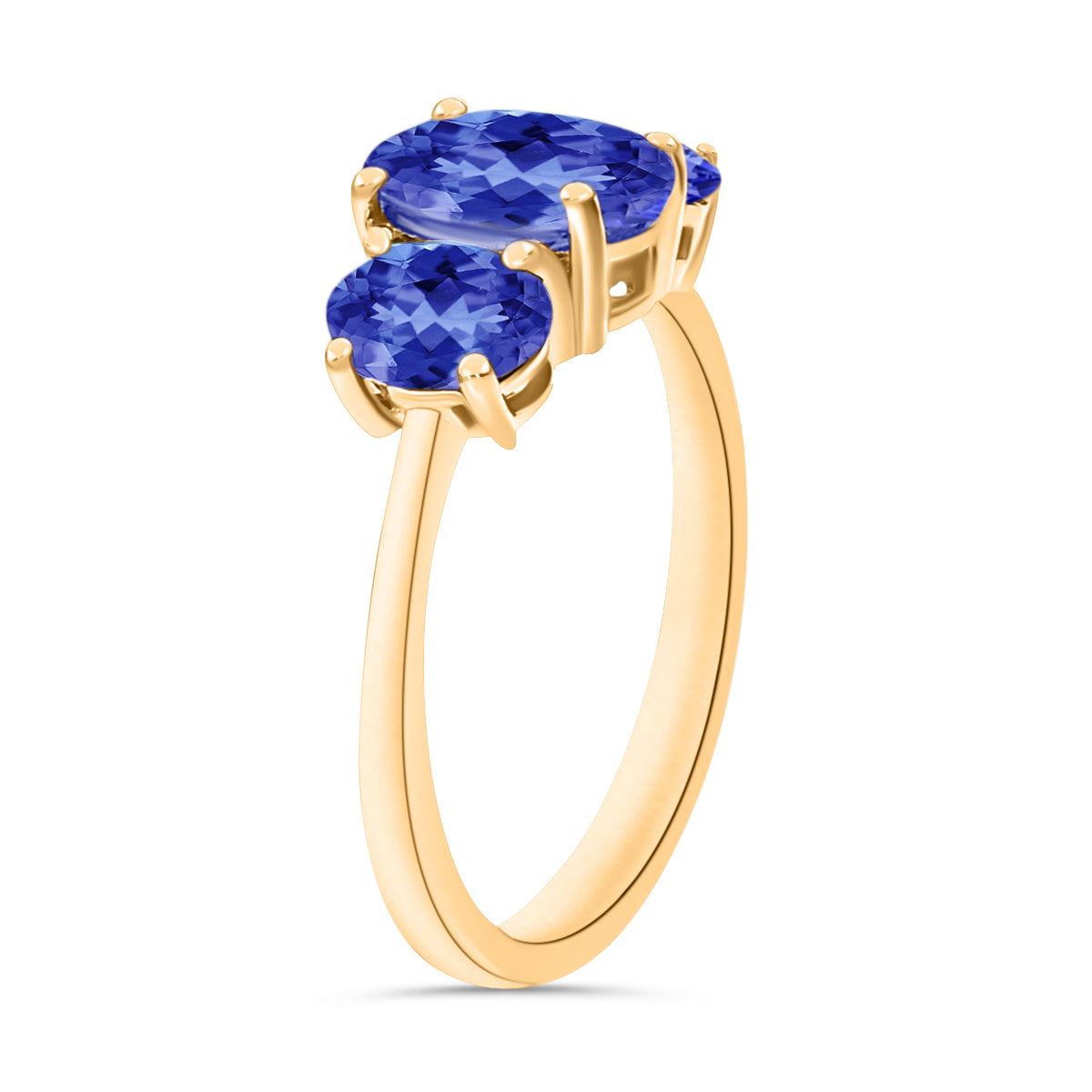 18K Yellow Gold Tanzanite 3 Stone Ring in Gold Wt. 5.5 grams, 2.310 Ct 8006738 2