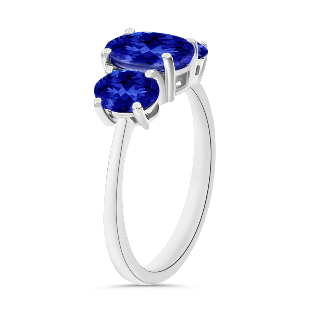 950 Platinum   Tanzanite  3 Stone Ring 2.31 ct,  Platinum Wt. 5.5 Gms  2.310  Ct._8006772_2