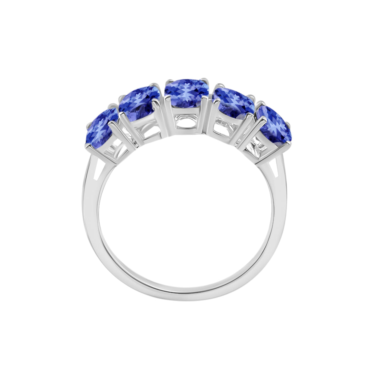 14K W Gold   Tanzanite  5 Stone Ring 2.25 ct,  Gold Wt. 4 Gms  2.250  Ct. 8008020 3