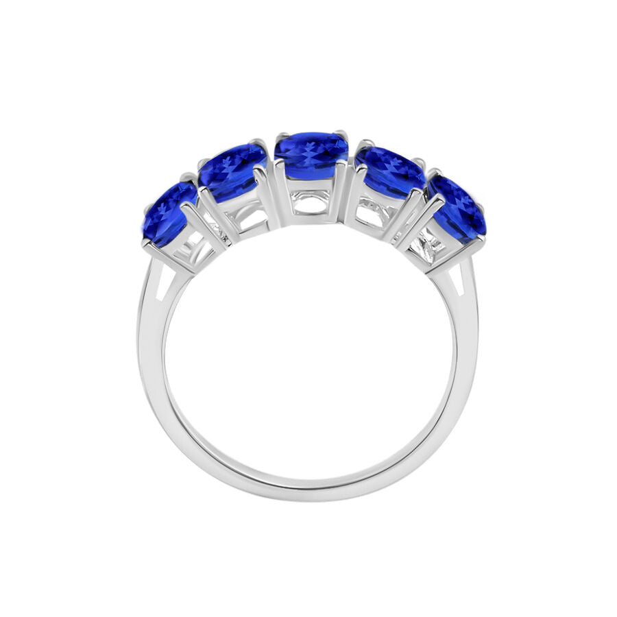 950 Platinum   Tanzanite  5 Stone Ring 4.05 ct,  Platinum Wt. 5.5 Gms  4.050  Ct. 8008122 3