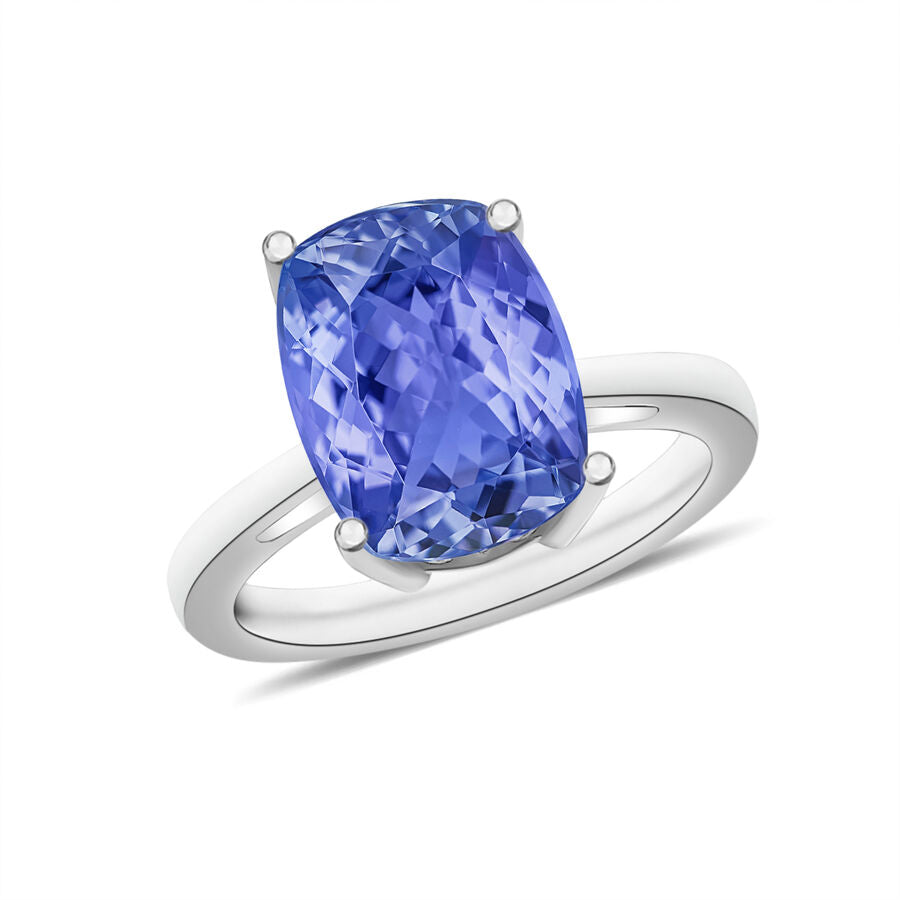 14K W Gold  AA   Tanzanite  Solitaire Ring 5.00 ct,  Gold Wt. 4 Gms  5.000  Ct. 8009703 0